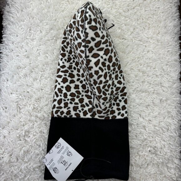 Hot Headz 6-IN-1 Fleece Hood Black Hat Animal Print One Size Fits All NWT - Picture 3 of 10